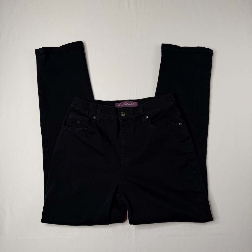 Gloria Vanderbilt Amanda Classic Rise Stretch Black Denim Jeans Size 6